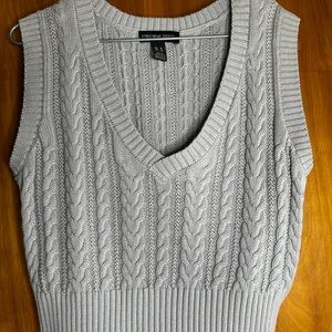 Streetwear Society Gray V-Neck Sweater Vest